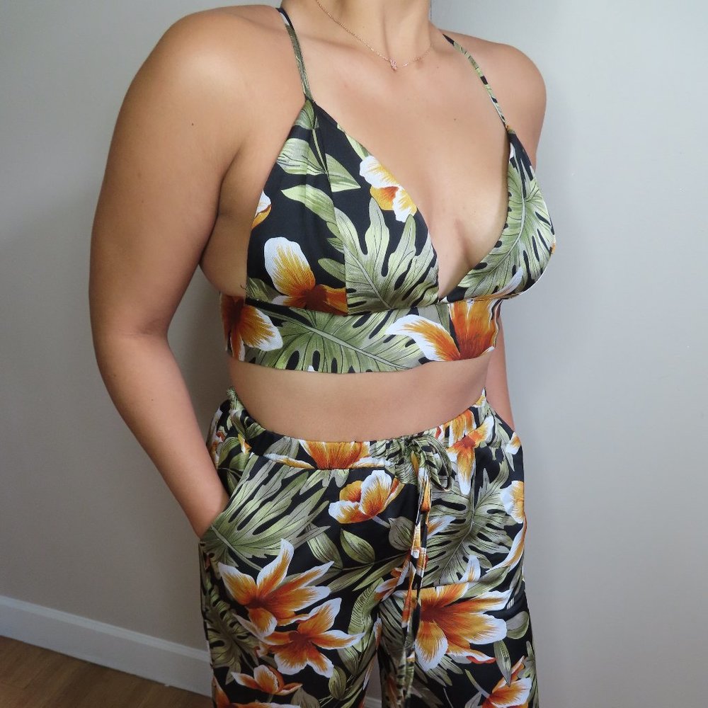 Hawaiian Floral Two Piece Set